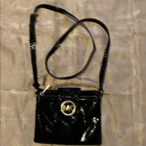 Black leather purse